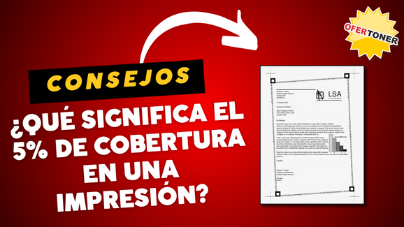 ¿Qué significa el 5% de cobertura en una impresión?
